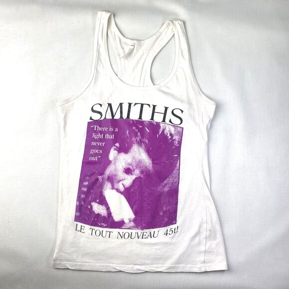 Vintage THE SMITHS "Le Tout Nouveau 45t" Boy With Lolly TANK TOP! Morrissey Sz L - Picture 1 of 15